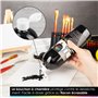 OfficeTree Peinture Acrylique Noire 1000ml à Base d'eau - Peinture Noire pour Toile - Peinture Acrylique 1L - Black Acrylic Pain