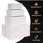 verpacking Lot de 25 cartons pliables - 300 x 215 x 140 mm - Blanc (dimensions extérieures : 305 x 220 x 150 mm) - KK 30 - Carto