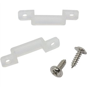 Lumonic 50x Clip de montage LED pour bandes LED de 14mm de large I Fixation de bande LED avec un pont et des vis I Collier/suppo