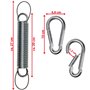 Montafox Ressort Susspension Acier 150 kg Crochet Hamac Chaise Suspendu Corde Sécurité Deux Mousquetons