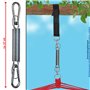 Montafox Ressort Susspension Acier 150 kg Crochet Hamac Chaise Suspendu Corde Sécurité Deux Mousquetons
