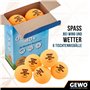 GEWO AWR Outdoor 40+ Lot de 6 balles de Tennis de Table en Plastique hydrofuges pour l'extérieur - Qualité supérieure - Résistan