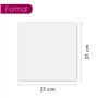 Papier de rechargement pour un plaisir durable de dessiner au projecteur - carré I papier découpé en 21 x 21 cm pour recharger I