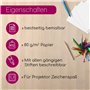 Papier de rechargement pour un plaisir durable de dessiner au projecteur - carré I papier découpé en 21 x 21 cm pour recharger I
