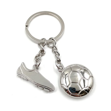 Onwomania - "Baby-Foot de Chaussures de Football Porte-clés - Porte-Bonheur en métal idéal comme Cadeau