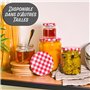 Praknu Pots à Confiture avec Couvercle - 25 Bocal en Verre 125 ml - Avec étiquettes & stylo - Étanche à l'air - Résistant au lav