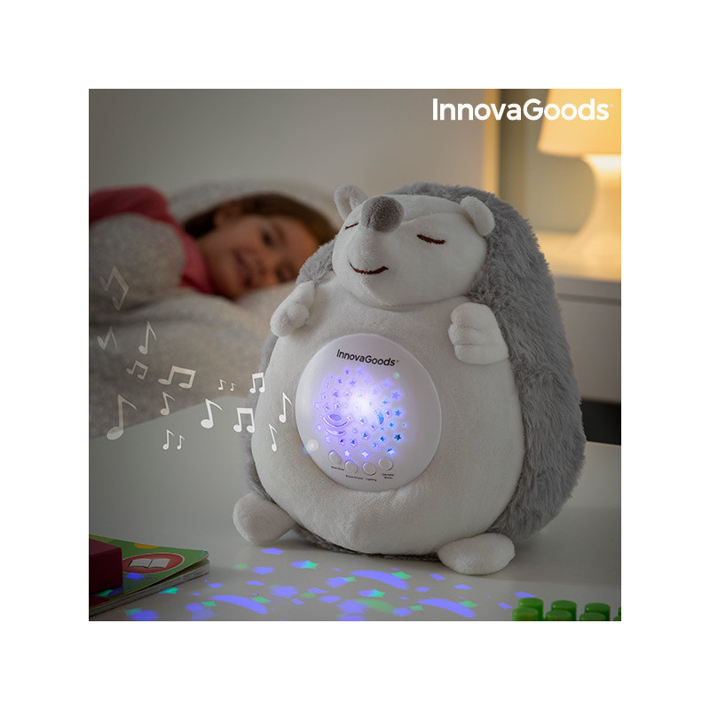 Hérisson en Peluche avec Bruit Blanc et Veilleuse Spikey InnovaGoods