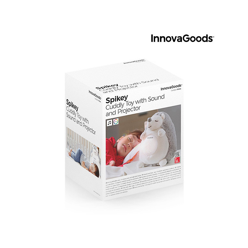 Image secondaire de Hérisson en Peluche avec Bruit Blanc et Veilleuse Spikey InnovaGoods