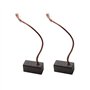 Trade-Shop Lot de 2 balais de charbon de moteur 6 x 6 x 12 mm Longueur du câble 40 mm Pour de nombreux moteurs de voiture Outils