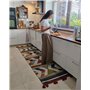 Tapis Kilim Multicolore en Laine 80 x 300 cm avec Pompons Oriental Fait Main Mrgashat