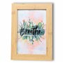 damaloo Lot de cadres photo 10 x 15 cm en bois avec motif - Moderne - Effet bambou - Cadre photo debout et suspendu - Grand cadr