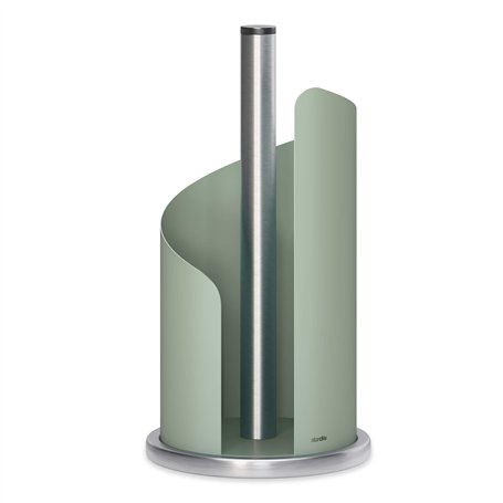 stardis Porte-rouleau d'essuie-tout design en acier inoxydable mat H 30 cm Ø 15 cm Porte-rouleau de papier essuie-tout Vert agav