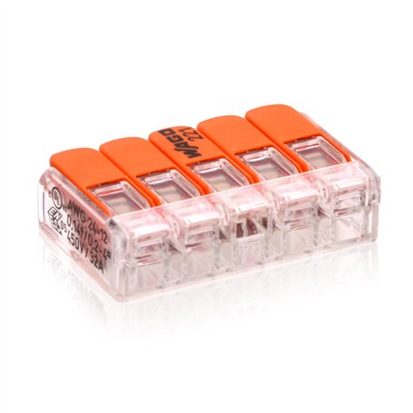 Lot de 50 bornes de connexion 221-415 WAGO avec levier de commande 5 fils
