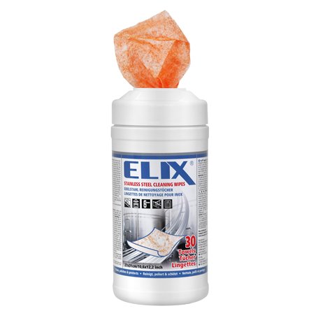 ELIX Lingettes de Nettoyage pour Inox - Pour l'Acier Onoxydable
