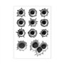 iSecur Set Autocollants trou de balles I 11 Bullet-Holes et rayures pour voiture mobylette casque moto ordinateur portable smart