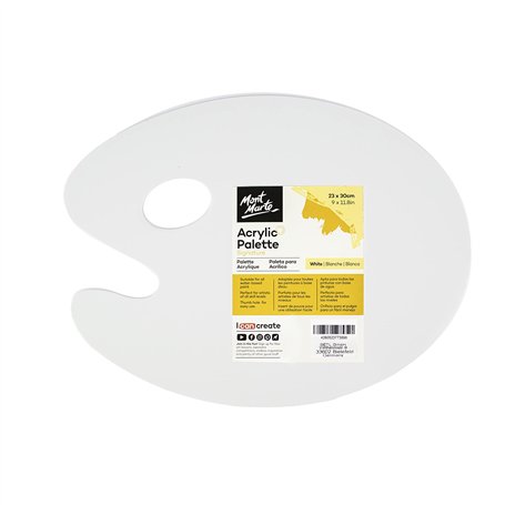 Mont Marte Palette Peinture Acrylique – 23x30 cm – Palette d'artiste idéal pour la Peinture Acrylique et Toutes Les Peintures à