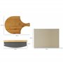 Mahlzeit Set de 3 pièces pour la pizza | 40 x 30 cm | Pierre à pizza avec pelle et couteau à pizza | Pierre à pizza pour le four