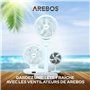 AREBOS Ventilateur de table avec télécommande & minuterie | 55W | oscillation 3D | ventilateur avec 4 niveaux de vitesse | incl.