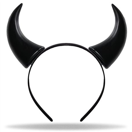 Hatstar Serre-tête cornes de diable noir - Oreilles de diable de vampire pour fête costumée - Bijou de tête pour femme