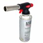 Starlet24® Brûleur à souder (+ 2 cartouches de gaz) Chalumeau à gaz Bunsen Camping Allumegaz Lampe à souder avec allumage piézoé