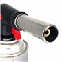 Starlet24® Brûleur à souder (+ 2 cartouches de gaz) Chalumeau à gaz Bunsen Camping Allumegaz Lampe à souder avec allumage piézoé