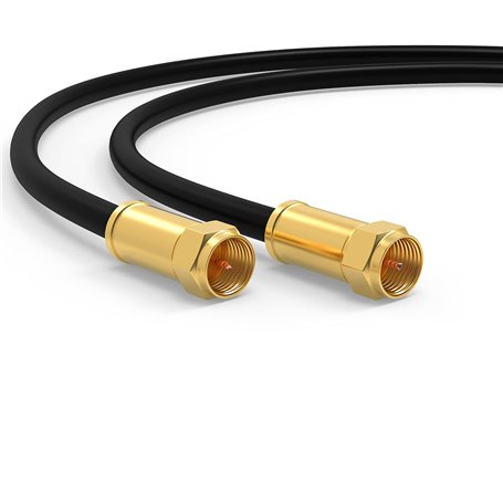 RedStar24 Câble SAT Premium 30m - Câble Coaxial Connecteur F Classe A+ - Câble Antenne Fiche F pour TV