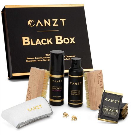 Canzt Kit Nettoyage Baskets Black Box – Nettoyant Chaussures Premium pour Cuir