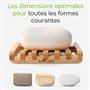 Greenable ® Porte-Savon & 2 Sachets de Savon - Égouttoir en bambou avec effet de séchage rapide - Sachet en sisal avec effet exf