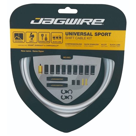 Jagwire 2X Sport Shift Kit Gaines et câbles de dérailleur Adulte Unisexe