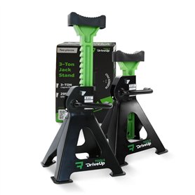DRIVEUPTOOLS Chandelles Voiture 3T avec Tampon en Caoutchouc | Ensemble de 2 Chandelles Stabilisateurs | Hauteur de Levée 28-42  DRIVEUPTOOLS Chandelles Voiture 3T avec Tampon en Caoutchouc | Ensemble de 2 Chandelles Stabilisateurs | Hauteur de Levée 28-42