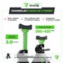 DRIVEUPTOOLS Chandelles Voiture 3T avec Tampon en Caoutchouc | Ensemble de 2 Chandelles Stabilisateurs | Hauteur de Levée 28-42