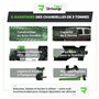 DRIVEUPTOOLS Chandelles Voiture 3T avec Tampon en Caoutchouc | Ensemble de 2 Chandelles Stabilisateurs | Hauteur de Levée 28-42