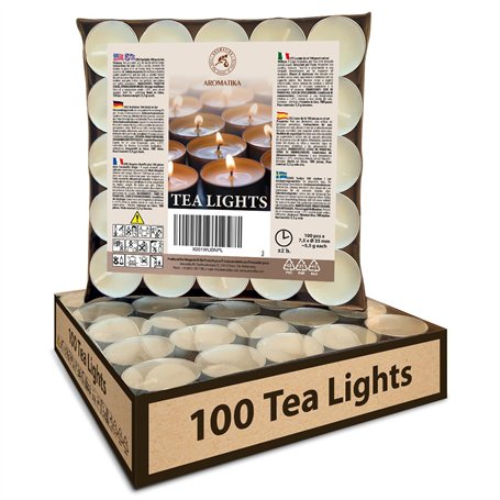 Bougies Chauffe-plat - Lot de 100 - Sans Parfum - Cadeau bougie - Lumière Chaude Naturelle - Détente - Flamme délicate - Décorat