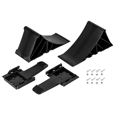 AUTOLIGHT 24 Lot de 2 cales de roue avec support et fixation - Cales de frein - Pour remorques et caravanes - Charge d'essieu ju