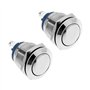 Lot de 2pcs Interrupteurs à Bouton-Poussoir de Voiture 3A 12V pour Voiture Bouton Poussoir Rond Étanche Accessoires pour Voiture