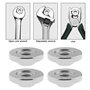 YINETTECH Lot de 4 écrous de rechange M14 pour meuleuse d'angle compatible avec meuleuse d'angle de type 125/150/180/230, disque