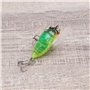YINETTECH Lot de 5 leurres de pêche artificiels en forme de cigale 6 g/5 cm