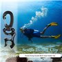 BOFRHME 4 PièCes SéRies PlongéE sous-Marine Double Support de Tuyau Pince PlongéE sous-Marine Double BCD Pince de Tuyau Accessoi