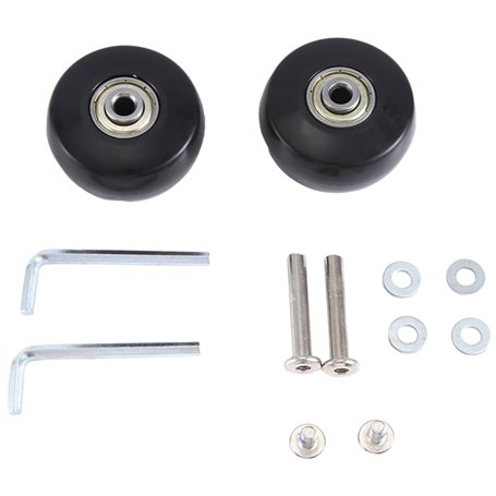 BOFRHME Ensemble de 2 Roues D'Accessoires de Remplacement de Valise à Bagages 50x24 Mm
