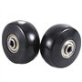 BOFRHME Ensemble de 2 Roues D'Accessoires de Remplacement de Valise à Bagages 50x24 Mm, Roulettes Pivotantes en PU, Roulements e