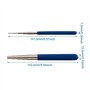 Iegefirm 2 PièCes/Ensemble Outil D'Emballage de de Tiges D'Enroulement de de Fer Bleu avec Boucle 10 Tailles pour Fabrication de