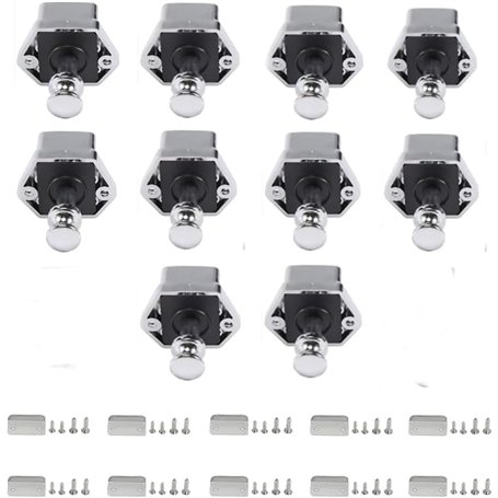 Tagtight 10Pcs Bouton Poussoir Loquet Sans Clé