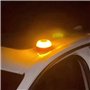 Kquepo 5Pcs V16 Feux de Signalisation LED d'urgence Blancs et Jaunes avec Une Base Magnétique, Lampe de Sécurité Routière