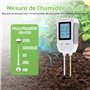 Tolesum Testeur de Sol 3 en 1, Testeur de Température et de PH pour Plantes, Capteur Hygromètre, avec Affichage LCD Rétroéclairé