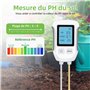 Tolesum Testeur de Sol 3 en 1, Testeur de Température et de PH pour Plantes, Capteur Hygromètre, avec Affichage LCD Rétroéclairé