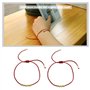 eMagTech 6pcs Tibétain Cuivre Perles Bracelets Bouddhiste Chanceux Bracelet Main Tressé Corde Réglable Bonne Chance Amulette Bij