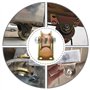 ECSiNG 2pcs Roue à Rainure en U Roulette Rigide Robuste en Acier pour Porte Coulissante 45# pour Capacité de Charge 270kg de Por