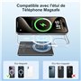YISH Batterie Externe Mag-Safe Powerbank: 5000mAh Power Bank 9MM Slim Portable Chargeur sans Fil Batterie Induction avec Rapide 
