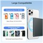 YISH Batterie Externe Mag-Safe Powerbank: 5000mAh Power Bank 9MM Slim Portable Chargeur sans Fil Batterie Induction avec Rapide 