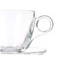 Tasse avec sous-tasse Transparent verre 170 ml (6 Unités)